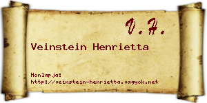 Veinstein Henrietta névjegykártya